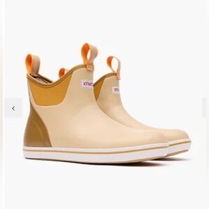 NWT Xtratuf Tan Men's 6 inch Ankle Deck Boat Fishing Boots  Size 10